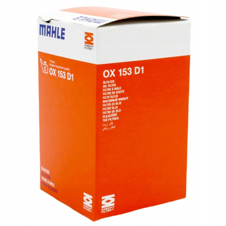 FILTRE HUILES MAHLE KNECHT OX153D1