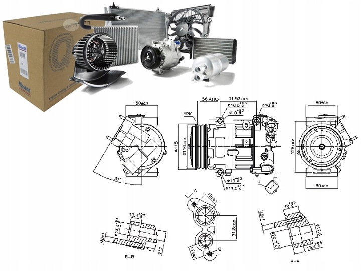 COMPRESOR DE ACONDICIONADOR DS DS 3 DS 4 DS 5 DS 7 CITROEN BERLINGO 