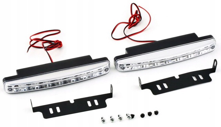 POWERFUL LAMPS FOR DRIVER DAYTIME DRL 8 LED LIGHT DZINNE FOR AUTO HOMOLOGATION 