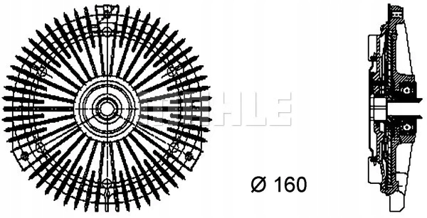 EMBRAYAGE VENTILATEUR RADIATEUR MERCEDES 190 (W201), C (W202), BERLINE (W124)