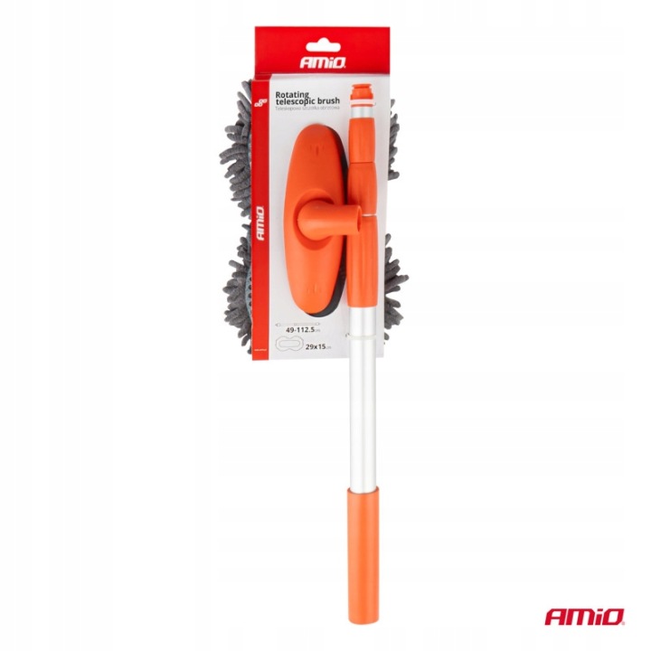 BROSSE TÉLESCOPIQUE VERS LAVAGE VOITURES VOITURE MARCHE ARRIÈRE AVEC MIKROFIBRA GABKA