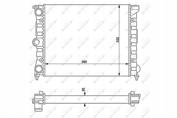 NRF RADIATEUR VW POLO 1,0-1,3 81-