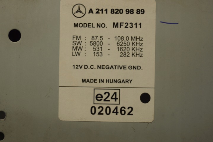 RADIO CD MERCEDES E W211 A2118209889