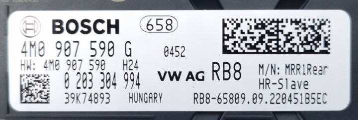RADAR ASSISTANT AUDI A4 B9 A5 4M0907566G 4M0907590G