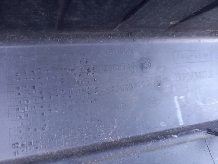 RENAULT KANGOO II 2 08-12 PARE-CHOCS ARRIÈRE ARRIÈRE ORIGINAL