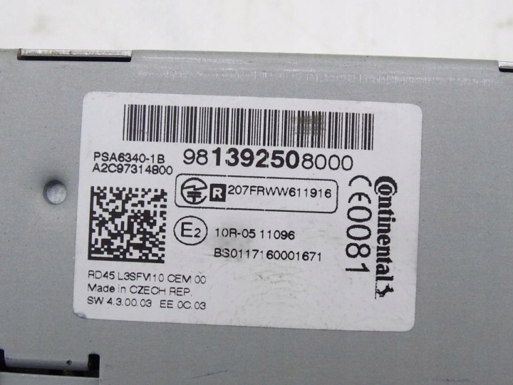PEUGEOT 308 II T9 13-21 RADIO 981392508000