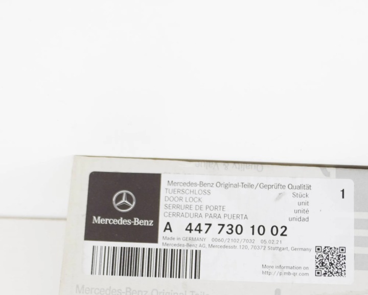 MERCEDES-BENZ VITO W447 SERRURE DE PORTE COULISSANTS ARRIÈRE DROITS A4477301002