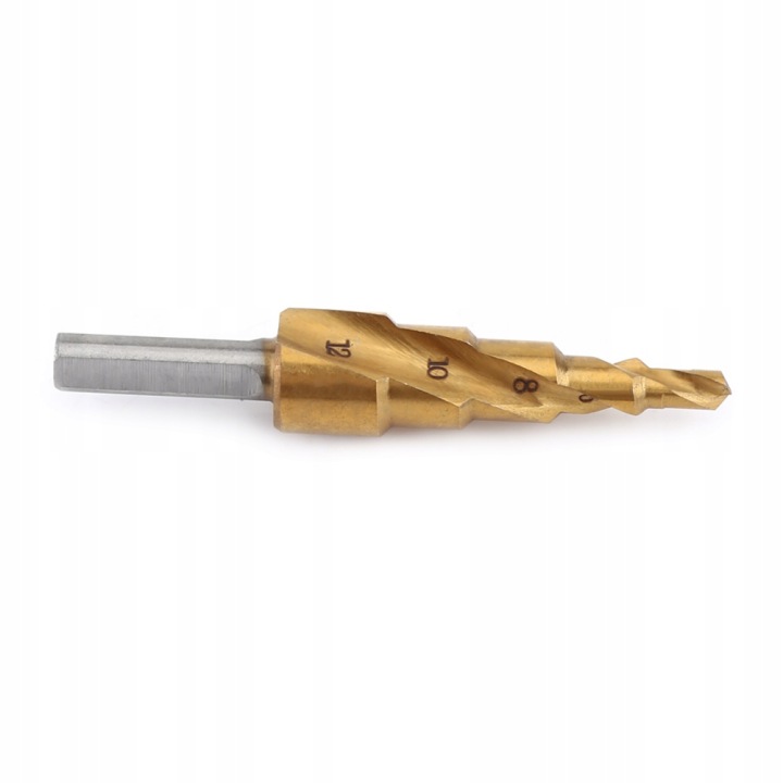 1PC HSS STEP BIT BIT 4 MM-12 MM SPIRAL FLET TRIANGULAR SHANK E8