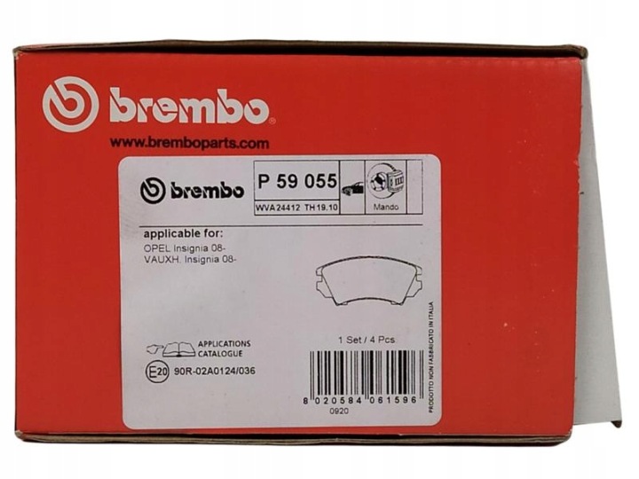 BREMBO DROIT 59 055 KIT PLAQUETTES FREINS FREINS DISQUE