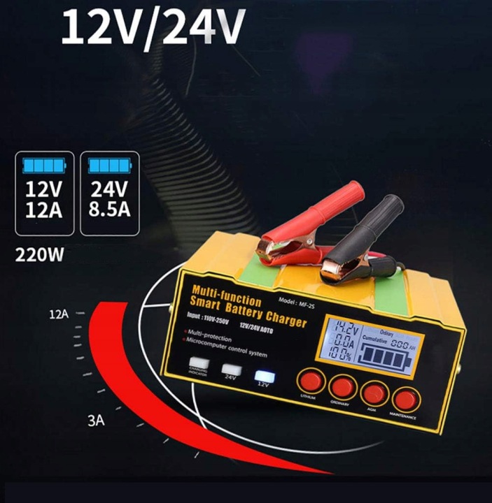 CHARGEUR AUTOMOBILE 12A 12/24V VERS AKUMULATOROW LITOWO-KWASOWYCH I AGM