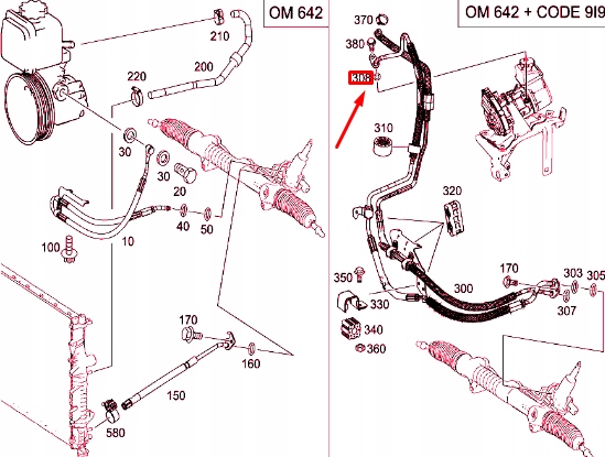 MERCEDES-BENZ ML W164 JOINT TORIQUE POMPES AMPLIFICATEUR CAOUTCHOUC A0259976545