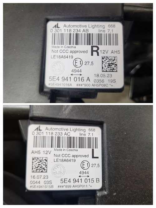 SKODA OCTAVIA IV 4 PHARE AVANT AVANT GAUCHE DROITE COMPLET LED CONVERTISSEUR