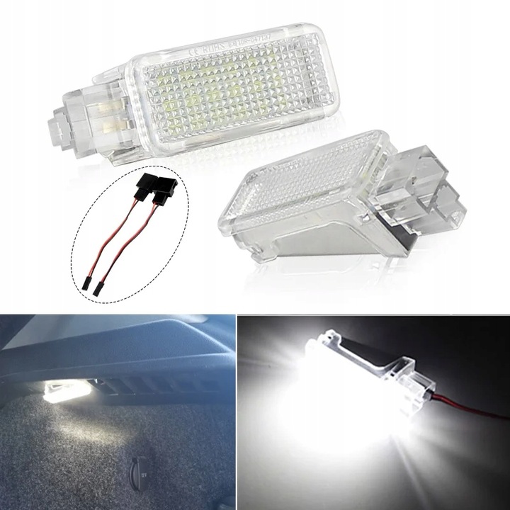 BLANCO DIOPARA LUMINOSO LED PARA AUTO AUDI A1-A8 Q3-Q7 TT VW SKODA 