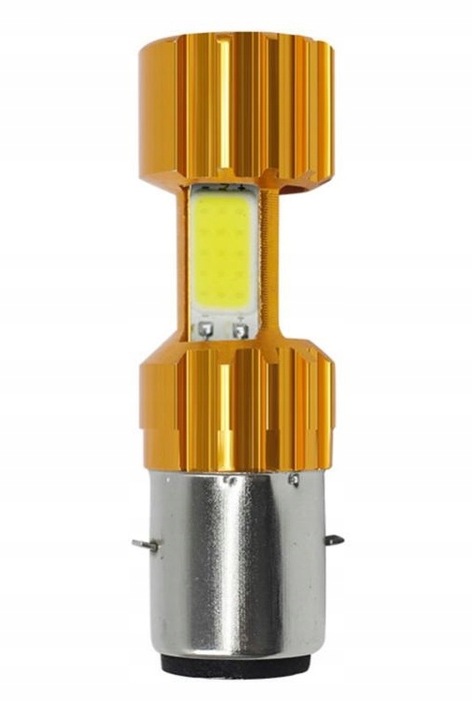 LUZ DIODO LUMINOSO LED MOTOCICLETA MOTOR BA20D H6 S2 3400LM GOLD 