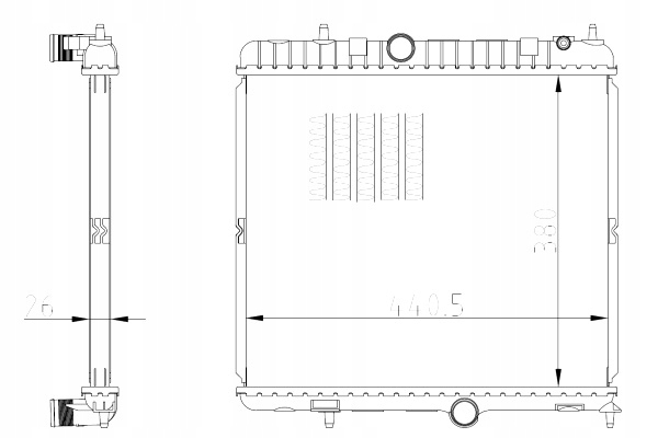 NRF RADUADOR DEL MOTOR DE AGUA DS DS 5 CITROEN DS5 PEUGEOT 3008 2.0D 