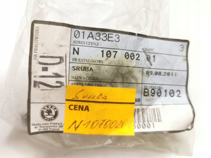 VIS M6X22 AUDI SEAT SKODA VOLKSWAGEN OE N10700201