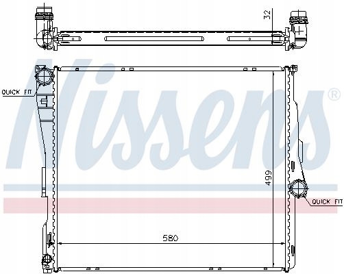 RADIATEUR MOTEUR NISSENS 60803A 17113400013