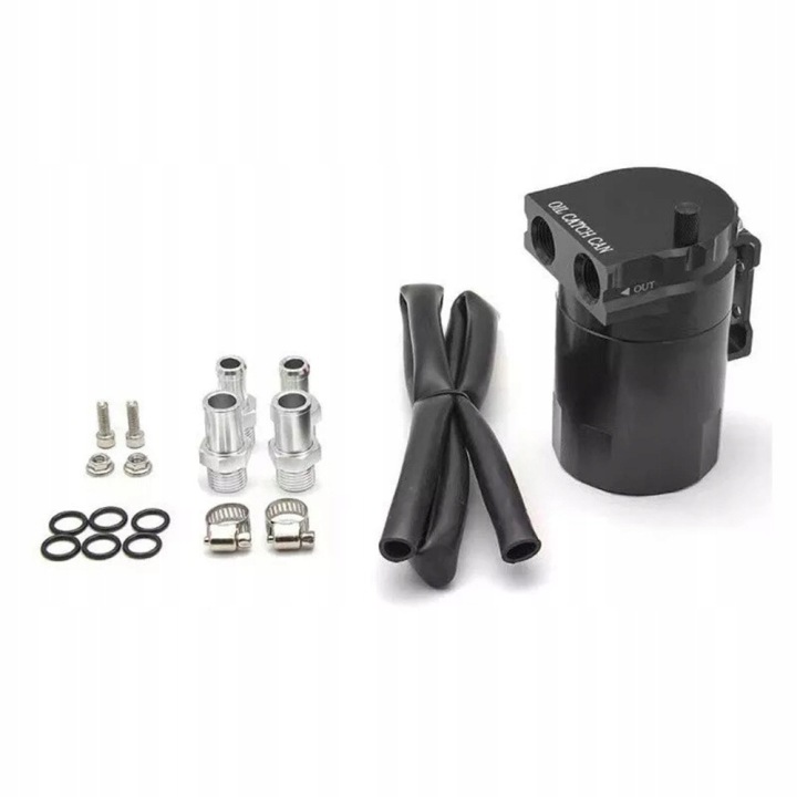 RÉSERVOIR D'EXPANSION HUILES 300ML AVEC FILTRE SÉPARATEUR HUILES VERS VOITURES 11/13/15MM NOIR