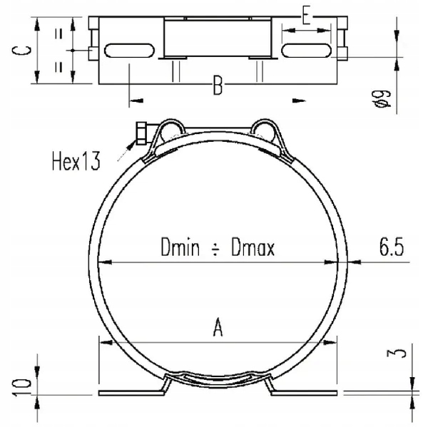 COLLIER FIXATIONS BATTERIE LAV 97-102 MM