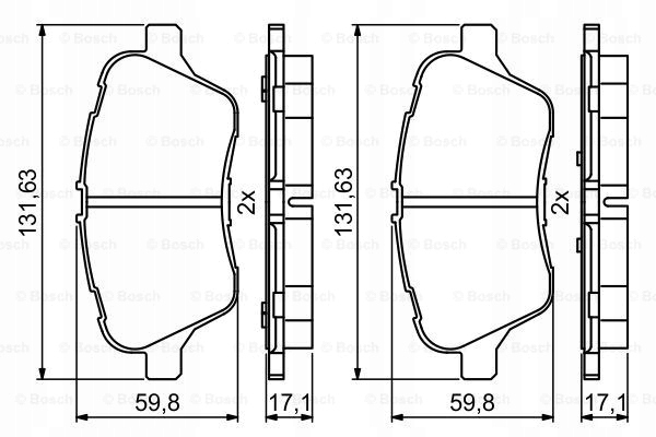 BOSCH 0 986 494 792 PADS BRAKE FRONT photo 8 - milautoparts-fr.ukrlive.com