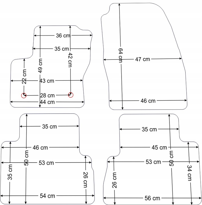 FORD C-MAX 2012-2015R. ALFOMBRILLAS DE FELPA - SILVER 