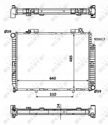 53945 NRF RADIATEUR DB W210 2,9TD 96-99