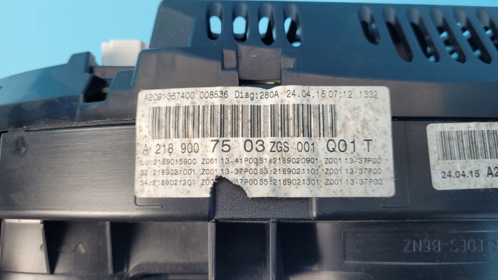 MERCEDES W218 CLS 350 15R COMPTEUR TABLEAU DE BORD A2189007503 PROTECTION A2186800317