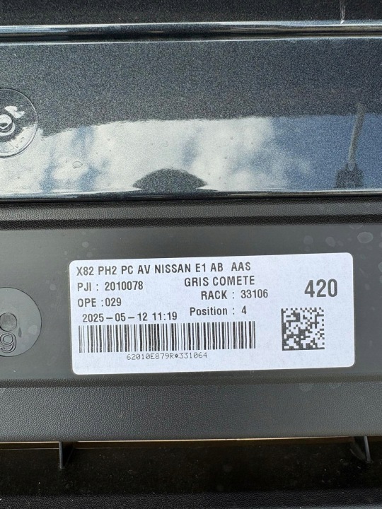 NISSAN NV 300 PARE-CHOCS AVANT AVANT 620222832R LIFT 6XPDC GRIS GRIS GRILLE