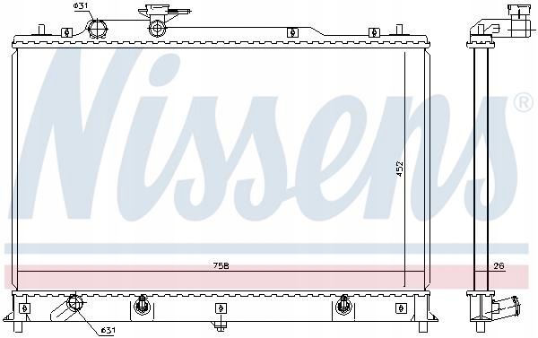 RADIATEUR LIQUIDE SIMPLE PIÈCES NISSENS 68524