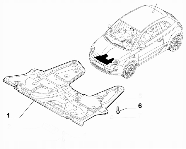 FORD KA 2008-2016 , PARTIE INFÉRIEURE PROTECTION DE MOTEUR + BOUTONS photo 2 - milautoparts-fr.ukrlive.com