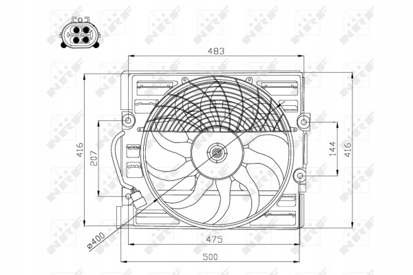 RADIATEUR MOTEUR CONVIENT VERS NISSAN PRIM 53019 NRF