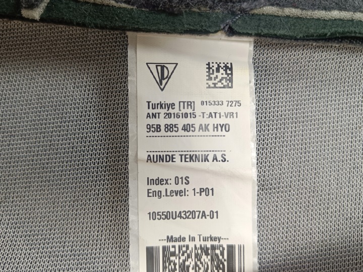 PORSCHE MACAN 95B HOUSSE SIÈGES ARRIÈRE ARRIÈRE BANQUETTE ARRIÈRE 95B885405AK