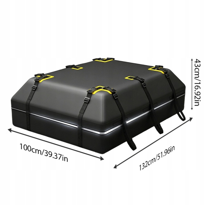 SAC TOITS HYDROFUGE 132X100X43CM 600L PLIANTE KOMBINACJA SERRURE