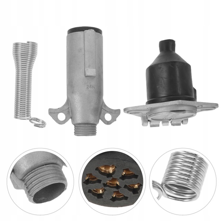 KIT ARGENTÉ 7-PINOWY WYTRZYMALY CONNECTEUR CÂBLAGE ÉLECTRIQUE VERS REMORQUE AUTOMOBILES