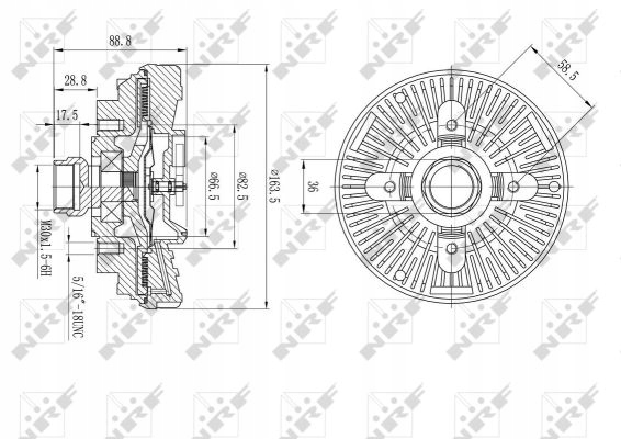 EMBRAGUE DIFERENCIAL DE ACOPLAMIENTO VISCOSO VISCOSO PARA DODGE VIPER 8.0 ACR 