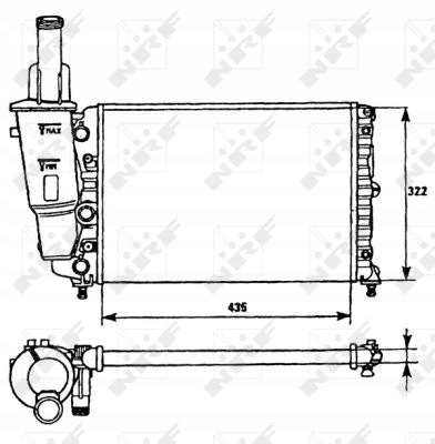 RADIATOR LIQUID / BY THE PIECE SPARE PARTS NRF 58951 