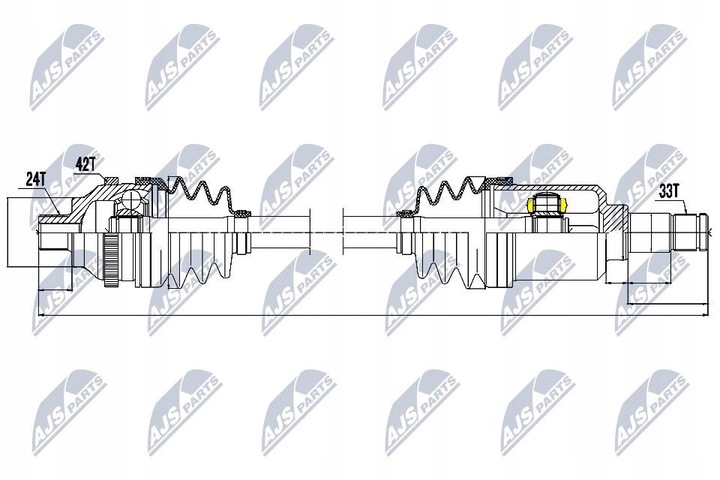 SEMI-EJE DE ACCIONAMIENTO SMART FORTWO, ROADSTER, CROSSBLADE, 