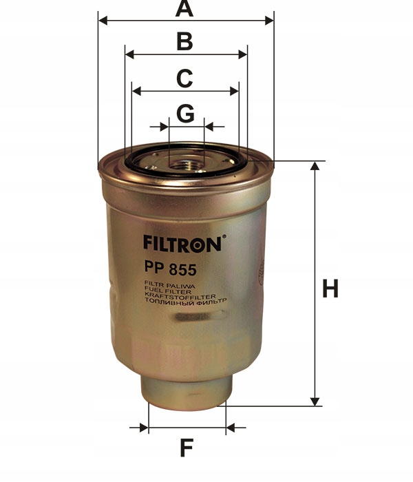 FILTRON PP 855 FILTRE CARBURANTS PP 855 PP 855