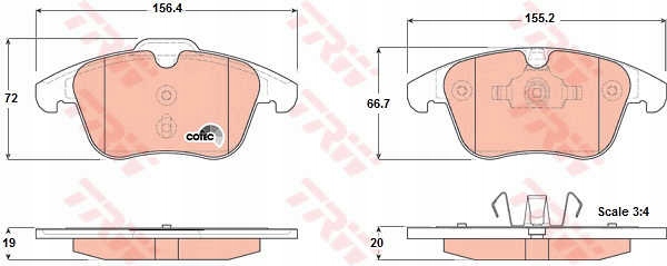 ZAPATAS DE FRENADO PARTE DELANTERA TRW GDB1683 