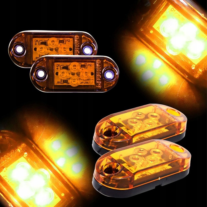 10X LAMP SIDELIGHT SIDE LED SIDE LED SIDE LED POMARANCZOWA SIDE-MARKER LAMPS 