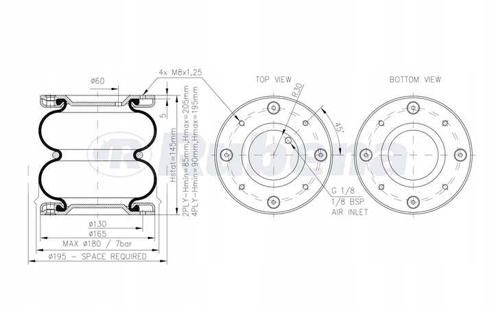 ALMOHADAS NEUMÁTICOS SUSPENSIÓN PARA MERCEDES SPRINTER 2006-2023 COMPRESOR 