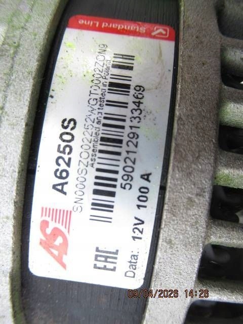 ALTERNATEUR TOYOTA AURIS E180 A6250S