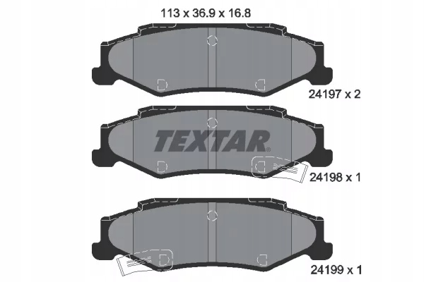 TEXTAR 2419701 ZAPATAS DE FRENADO PARTE TRASERA 