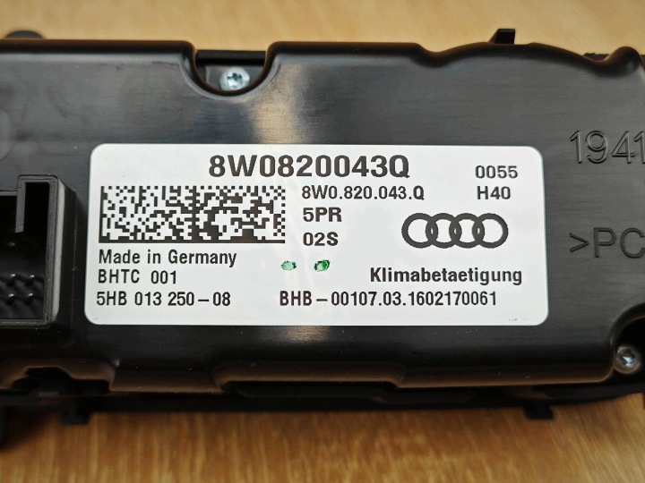 ORIGINAL PANNEAU CONDUIT D'AIR CLIMATISATION AUDI A4 B9 A5 F5 8W0820043Q 10KM