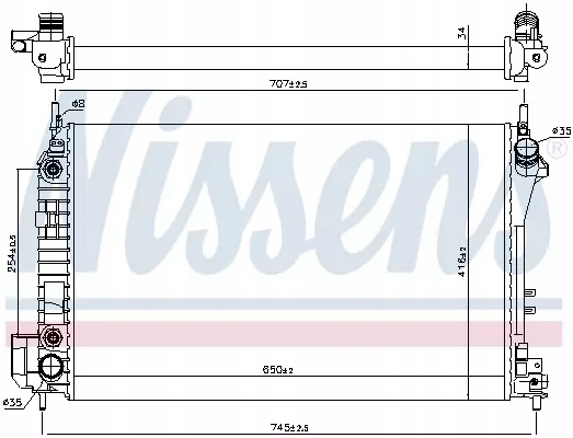 NISSENS RADUADOR DE AGUA 63023 