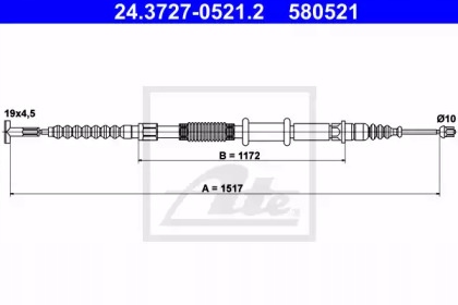 CABLE FRENOS DE MANO LANCIA FIAT ALFA ROMEO ATE 