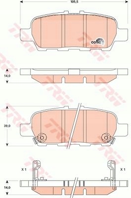 ZAPATAS DE FRENADO NISSAN JUKE 10- PARTE TRASERA ZAPATAS DE FRENADO NISSAN JUKE 10- PARTE TRASERA TR 