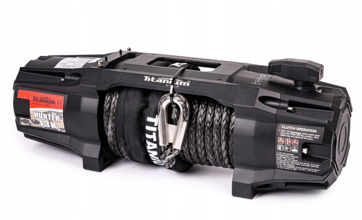 WYCIAGARKA TITANIUM WINCH HUNTER 13000 LBS 12V 5,9T ARRÊT ROAD REMORQUE