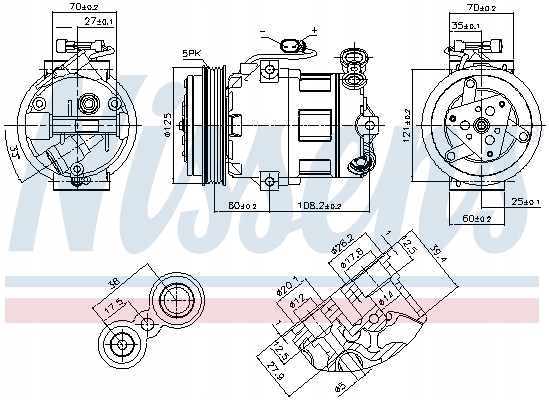 NISSENS 890185 COMPRESOR ACONDICIONAMIENTO 