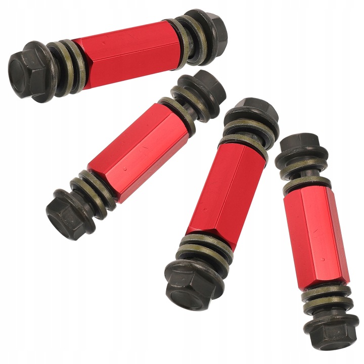 4 PCS ROUGE KIT PRZEDLUZEK VERS FILS FREINS MOTOCYCLETTE AVEC PIED HAUTE WYTRZYMALOSCI